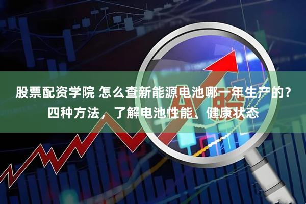 股票配资学院 怎么查新能源电池哪一年生产的？四种方法，了解电池性能、健康状态